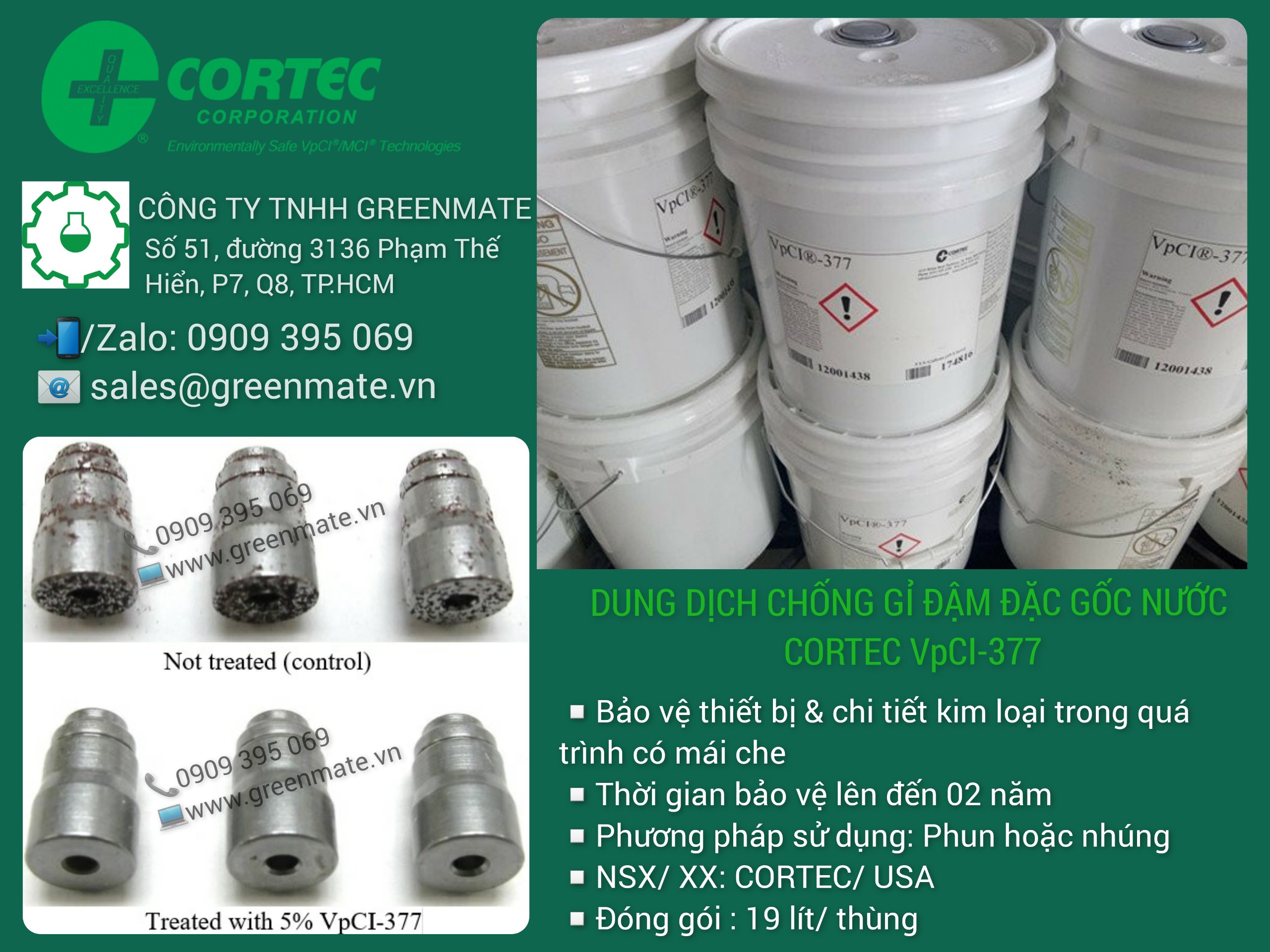 Dung dịch chống gỉ đậm đặc CORTEC VpCI-377