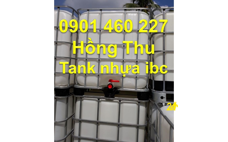 Vỏ thùng nhựa 1000l đựng hóa chất, tank nhựa vuông 1000 lít giá rẻ, bồn nhựa vuông 1000 lít có khung sắt 