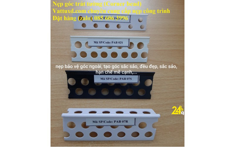 Nẹp trát tường, Nẹp góc trát tường, nẹp nhựa trát vữa, nẹp trát vữa, groove line