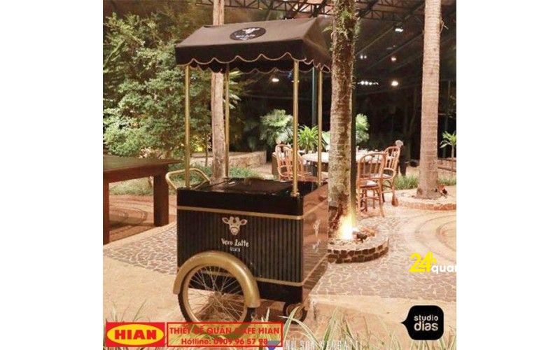 Đóng quầy cafe di động đẹp – thiết kế quầy pha chế