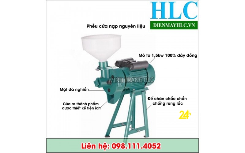 Cấu tạo máy nghiền đập vỡ hạt ngô làm 2-3 mảnh nhỏ