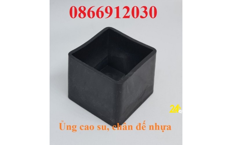 Nút bịt cao su, bịt đầu sắt hộp vuông 60x60