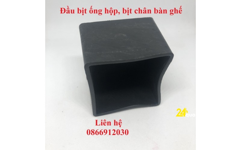 Đế cao su chân bàn, bịt đầu ống sắt hộp vuông ngoài 75x75