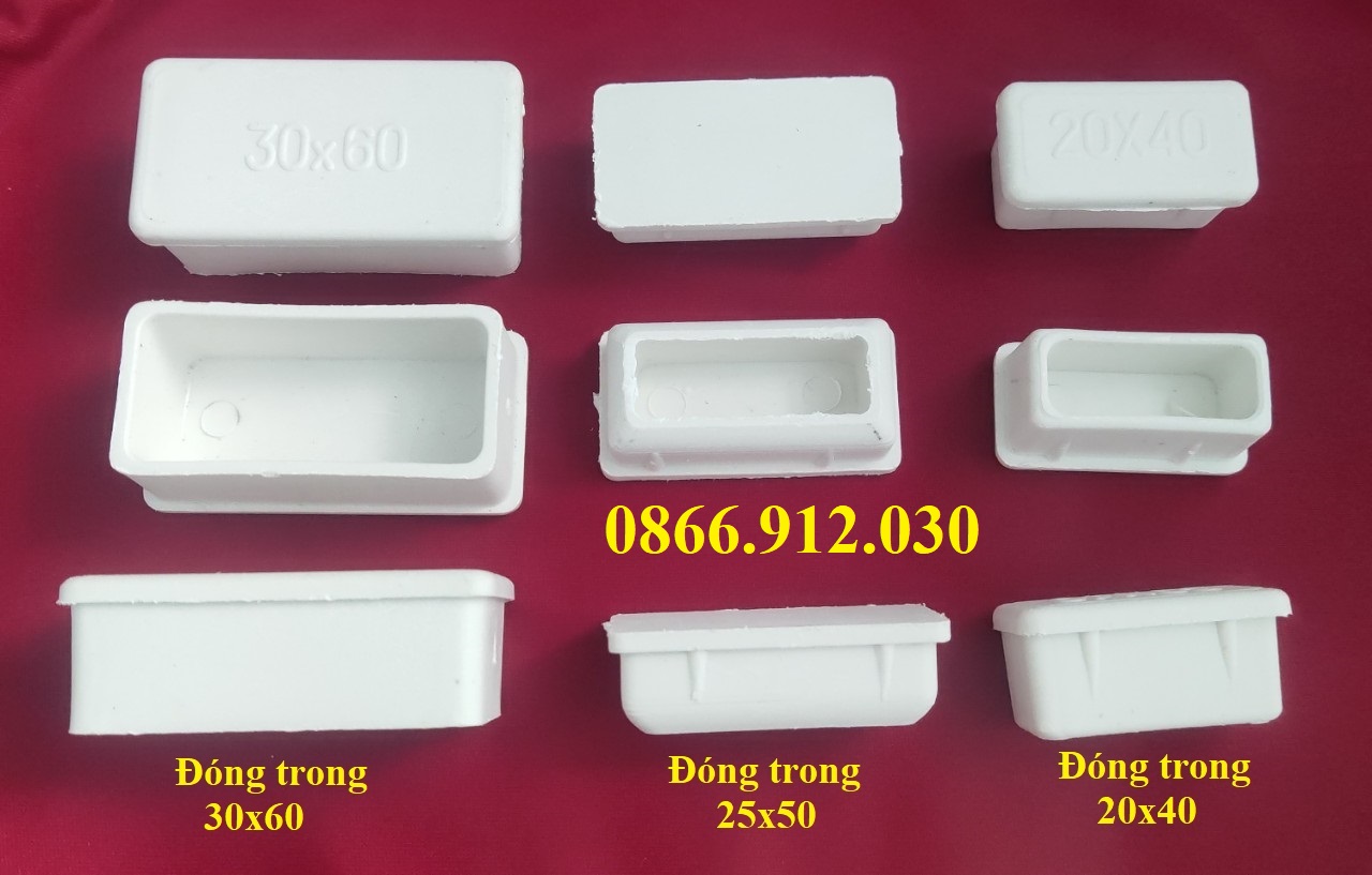 Bịt trong vuông 100, bịt âm 100x100, nút cao su bịt đầu sắt hộp vuông 100, bịt đầu ống sắt 100x100