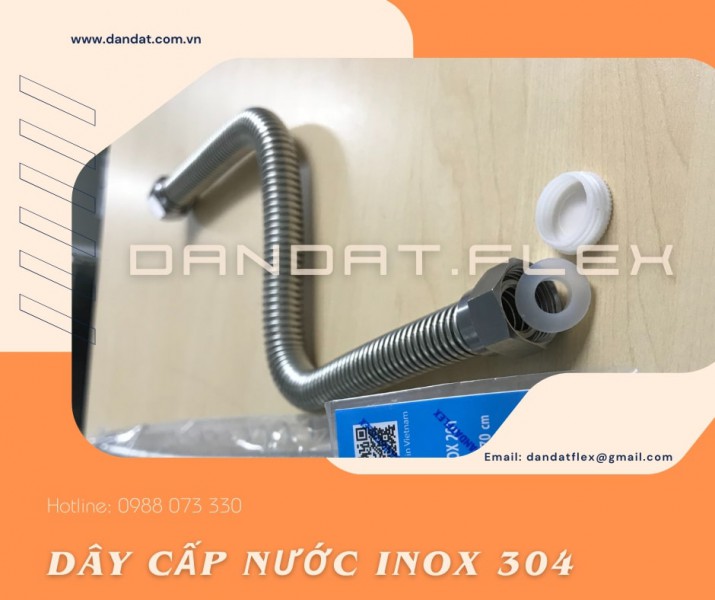 Dây dẫn nước inox 304-Dây cấp nước Lavabo-Ống dẫn nước mềm chịu nhiệt