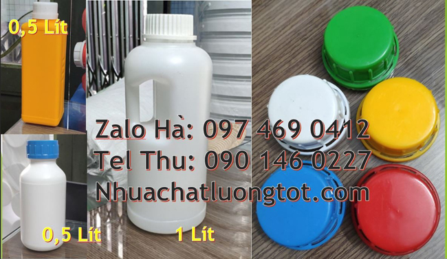 Chai 1l miệng nhỏ, Chai 0.5l tròn đựng trà sữa, Kích thước chai nhựa 1 lít,Chai nhựa, chai đựng hóa 