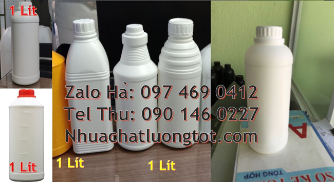 Chai 1l miệng nhỏ, Chai 0.5l tròn đựng trà sữa, Kích thước chai nhựa 1 lít,Chai nhựa, chai đựng hóa 