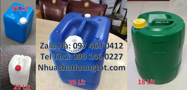 Giá can nhựa 30 lít, Thùng nhựa 20 lít giá rẻ,can nhựa 25 lít đựng dầu thực vật giá rẻ, Giá can nhựa