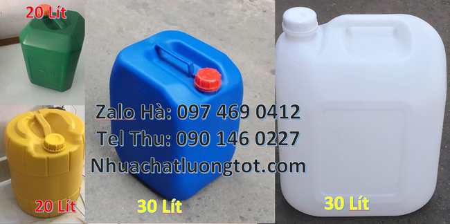 Giá can nhựa 30 lít, Thùng nhựa 20 lít giá rẻ,can nhựa 25 lít đựng dầu thực vật giá rẻ, Giá can nhựa