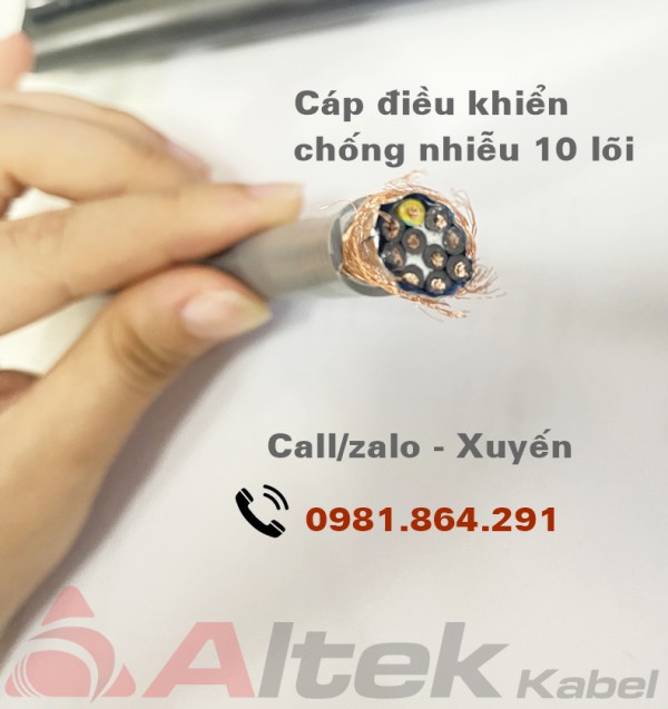 Dây cáp điều khiển 10x1.5mm2 lõi đồng mềm Altek Kabel