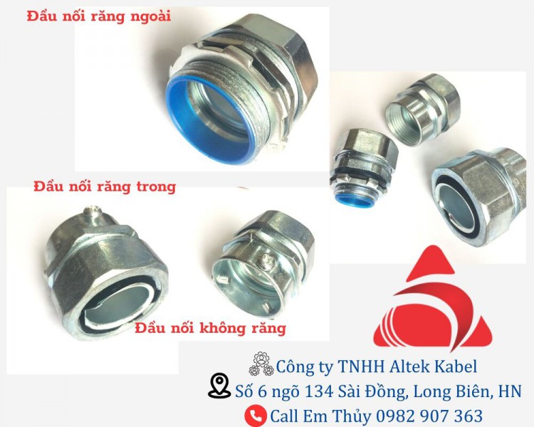 Đầu nối ống ruột gà lõi thép 4 inch