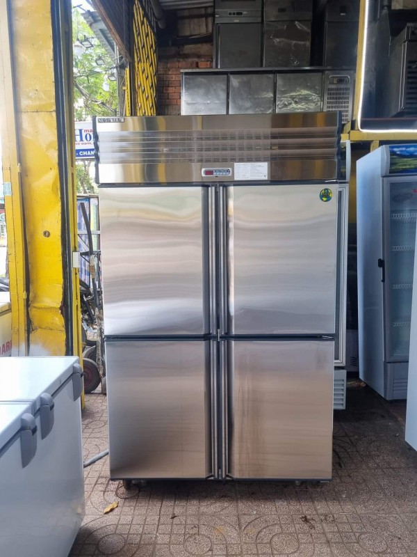 Tủ đông,mát inox 4 cánh hiệu neofreeze 1200l đài loan mới 97%