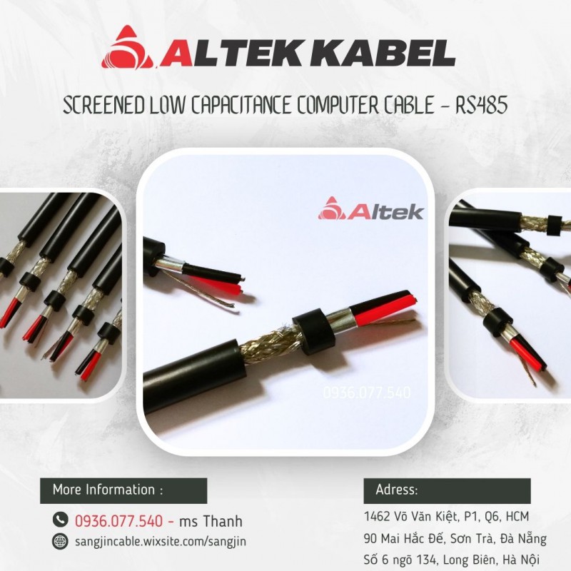 Cáp tín hiệu RS485 1P 24AWG - Cáp Altek Kabel