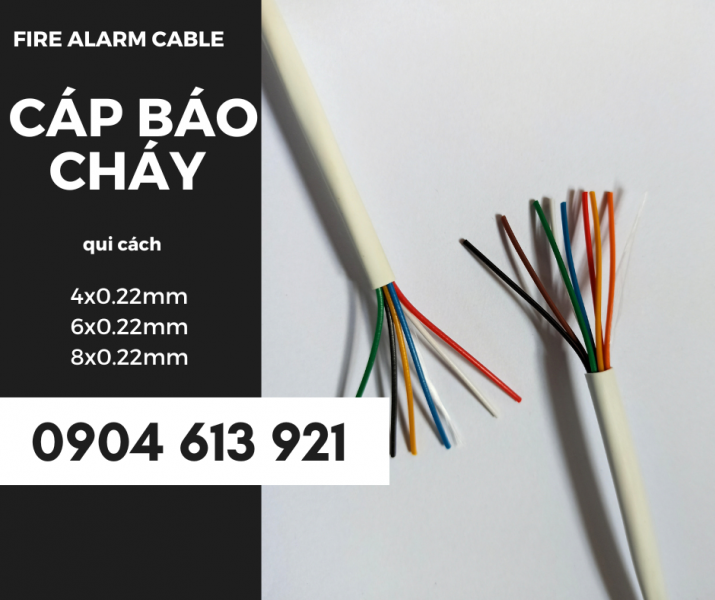 Dây báo cháy, cáp tín hiệu báo cháy 0.22mm 