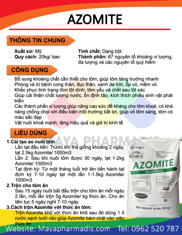 Azomite khoáng tổng hợp Mỹ dùng trong Nuôi trồng Thuỷ sản