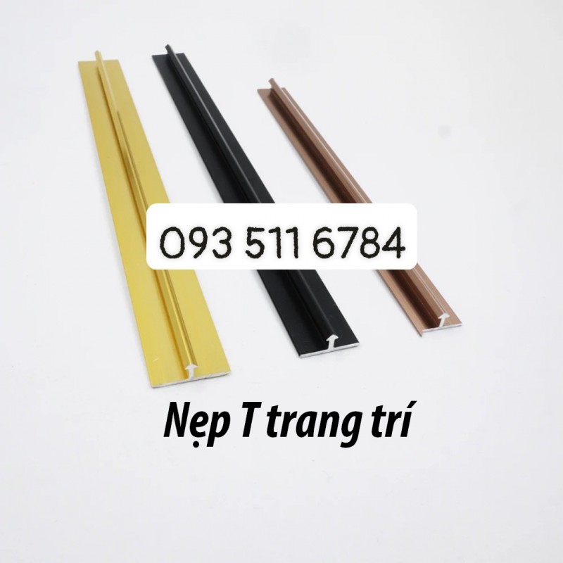 Nẹp T12 nhôm đen Nẹp chỉ T màu Inox