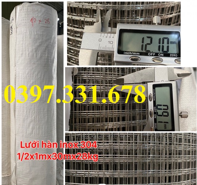 Lưới hàn Inox dây 1,2ly ô 12x12 giá tốt nhất thị trường
