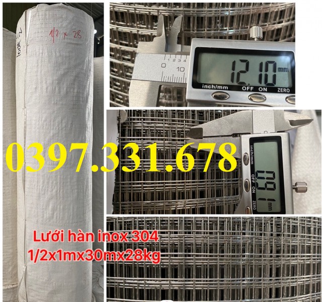Lưới hàn Inox dây 1,2ly ô 12x12 giá tốt nhất thị trường