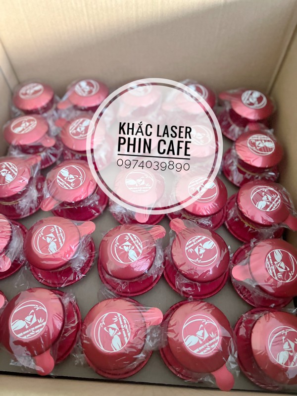 Phin CAFE khắc logo, nhận khắc chữ trên phin cafe tại LASER NAM VIỆT