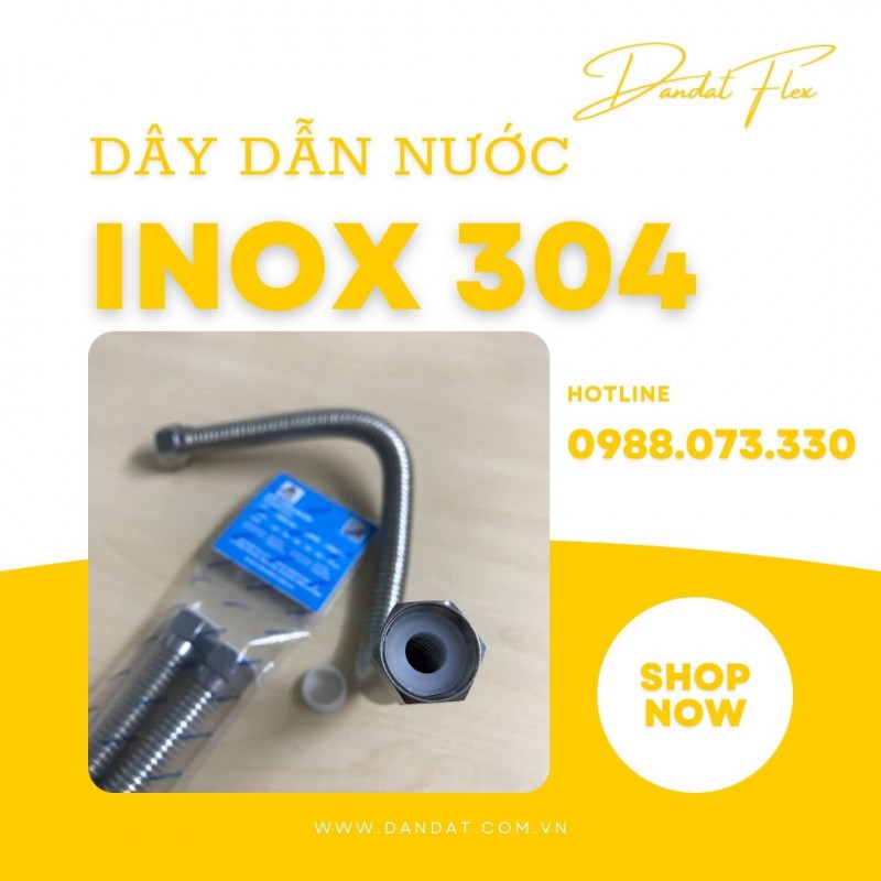 DÂY DẪN NƯỚC CHỊU NHIỆT | DÂY CẤP NƯỚC INOX 304 | DÂY CẤP NƯỚC VÒI CHẬU LAVABO