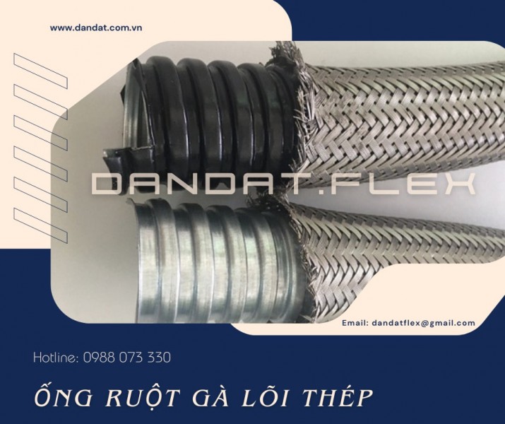 ỐNG RUỘT GÀ CHỊU NHIỆT | ỐNG RUỘT GÀ CÓ LƯỚI | ỐNG RUỘT GÀ LÕI THÉP BỌC INOX CHỐNG CHÁY NỔ