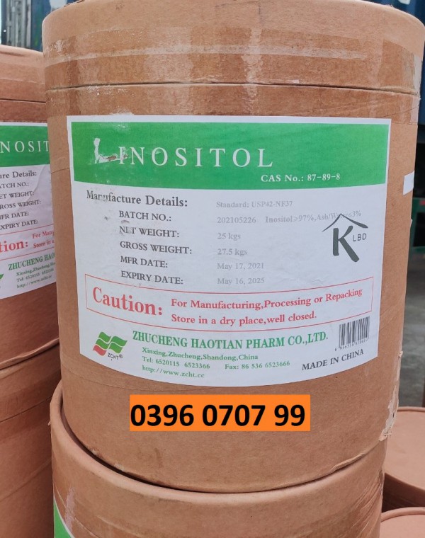 Phụ gia thực phẩm Inositol (Vitamin B8) thùng 25kg
