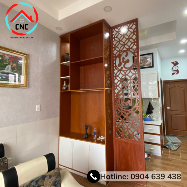 Thiết Kế, Thi Công và Lắp Đặt Vách Phòng Khách Gỗ MDF