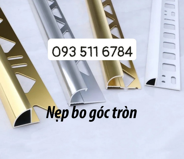 Nẹp bo góc bằng nhựa nẹp inox góc tròn cạnh tường