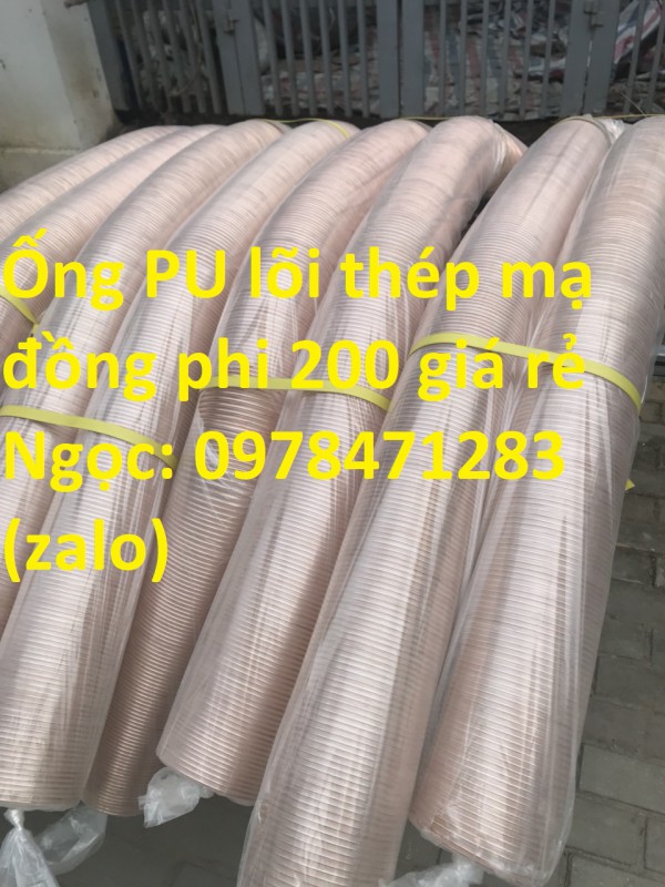 Ống nhựa PU lõi đồng, ống hút bụi co giãn đàn hồi lõi đồng phi 25, phi 34, phi 40, phi 50mm giá rẻ.