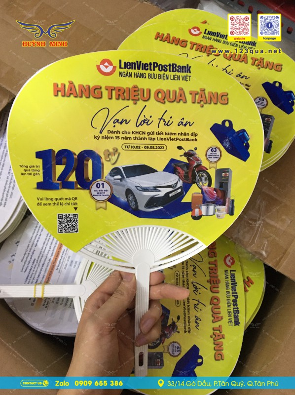 Xưởng sản xuất Quạt cầm tay, Quạt nhựa quảng cáo