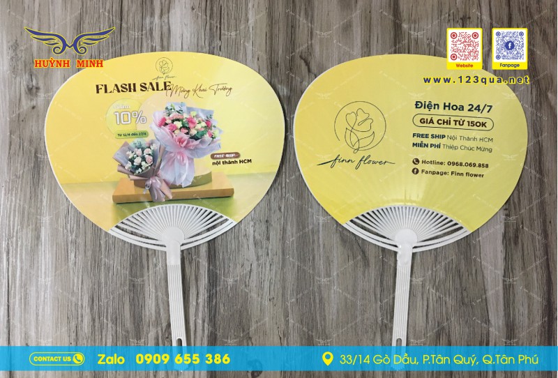 Xưởng sản xuất Quạt cầm tay, Quạt nhựa quảng cáo