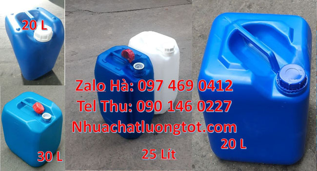 Can 18l tròn xanh vỏ can nhựa 25 lít, can nhựa 10l giá rẻ, can 20l dày, Giá can nhựa 30 lít, Thùng 