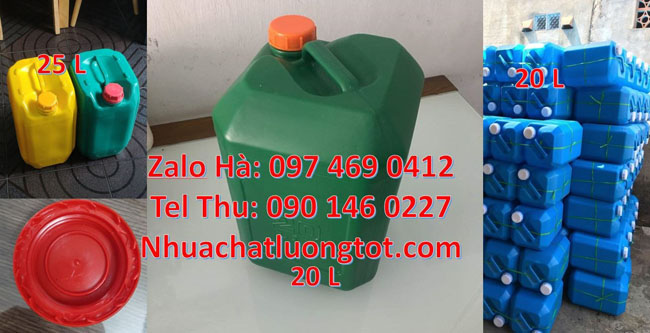 Can 18l tròn xanh vỏ can nhựa 25 lít, can nhựa 10l giá rẻ, can 20l dày, Giá can nhựa 30 lít, Thùng 