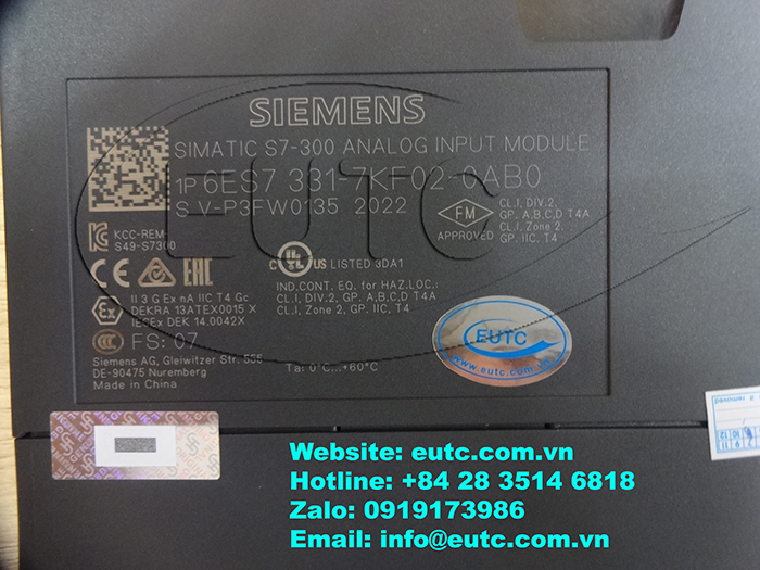 Module đầu vào Analog S7-300 Siemens
