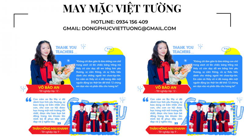 Nhận may áo tốt nghiệp mầm non mẫu nước ngoài