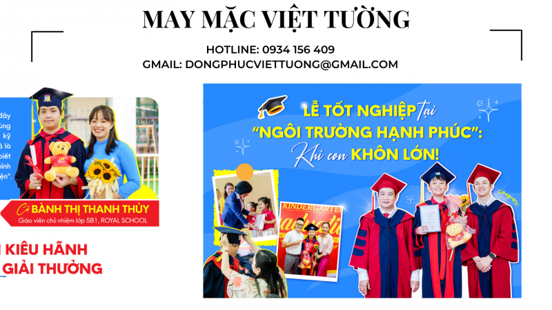 Nhận may áo tốt nghiệp mầm non mẫu nước ngoài