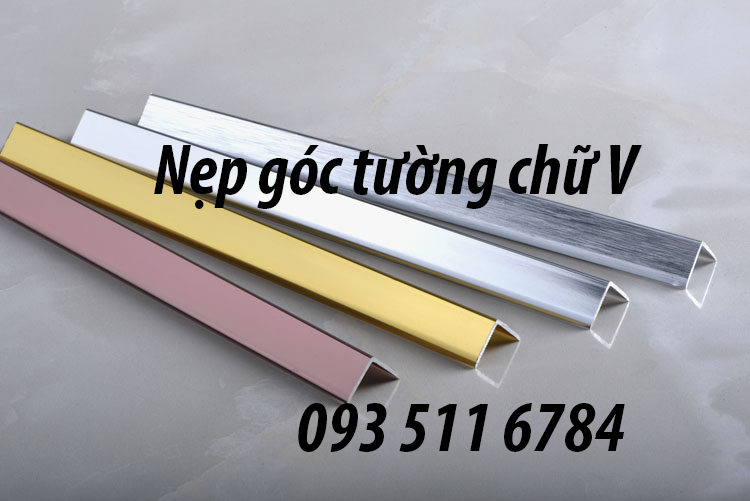 Nẹp góc nhôm V15mm Nẹp V10mm inox 304 Nẹp góc bo tròn cạnh