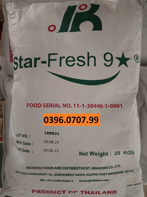 Phụ gia tẩy trắng thực phẩm an toàn Starfresh 9 - Thailand bao 25kg