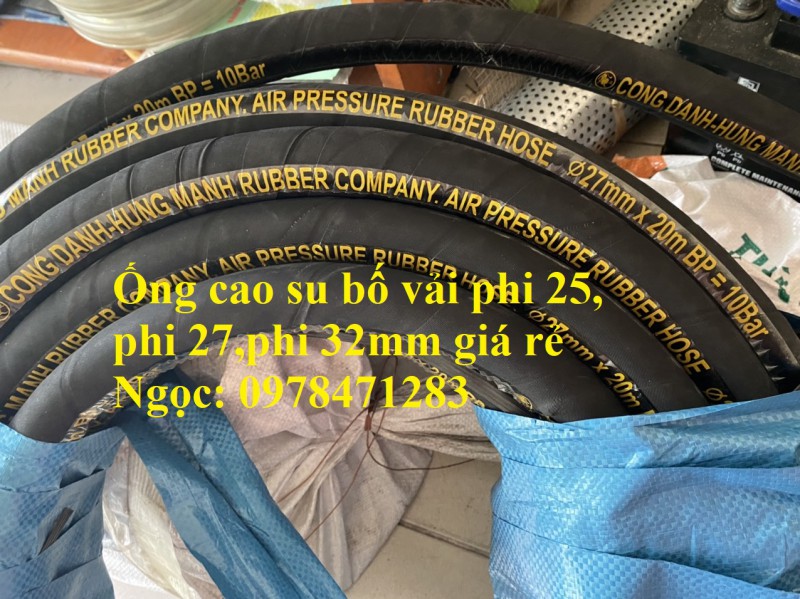  Ống cao su bố vải phi 25, phi 34, phi 40, phi 50, phi 60 ....chuyên dẫn nước, hóa chất, xăng dầu.