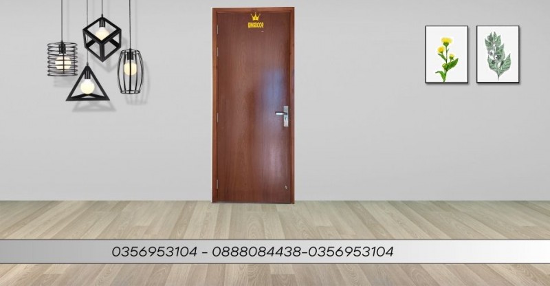 Cửa gỗ MDF Veneer tại Dĩ An - Bình Dương [Cửa gỗ công nghiệp giá rẻ]
