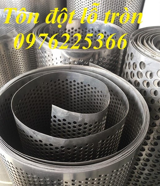 Tôn mạ kẽm đột lỗ 5mm,6mm,7mm,8mm,10mm