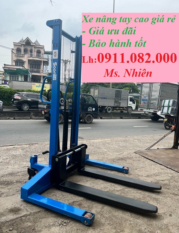  Xe nâng tay thấp, xe nâng tay cao giá rẻ tại cần thơ- xe nâng càng rộng- lh 0911082000