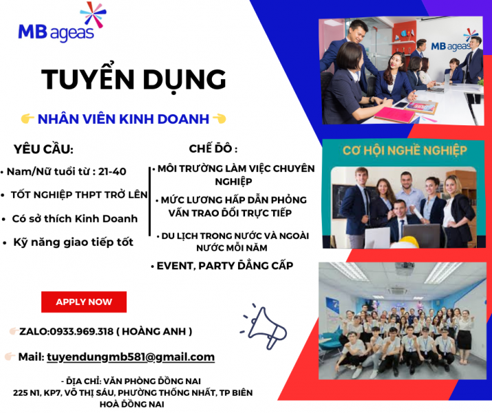 TUYỂN DỤNG NHÂN VIÊN KINH DOANH