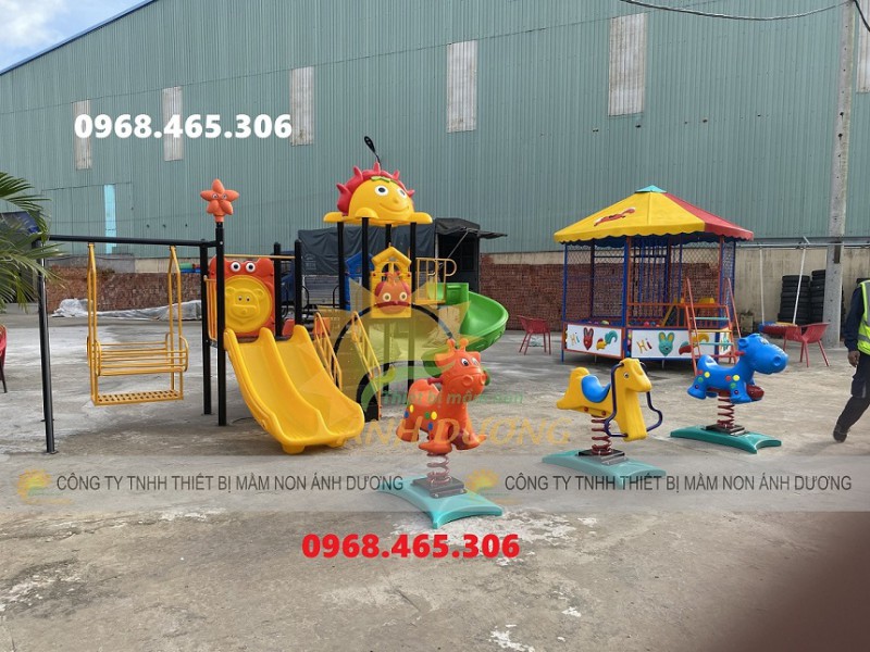 Thú nhún lò xo ngoài trời nhập khẩu trẻ em dành cho trường mầm non