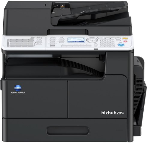 Máy photocopy Bizhub205i (Nạp đảo bản gốc + Đảo bản sao + 1 khay giấy) -	Tốc độ sao chụp/in: 20 bản 