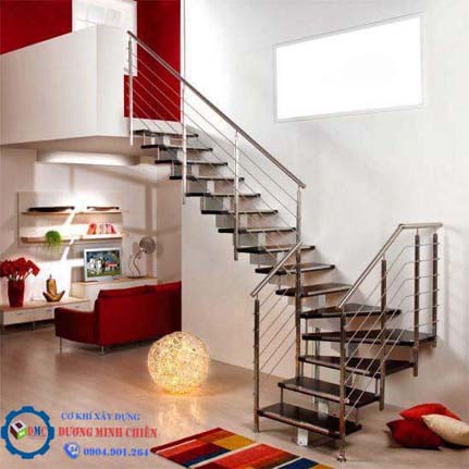 Mẫu cầu thang sắt đẹp Hiện Đại