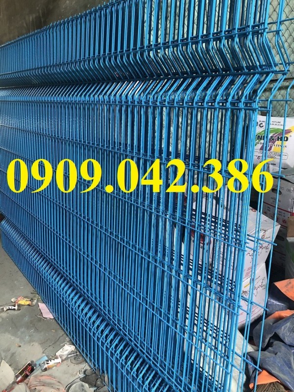 Lưới Thép Hàng Rào Mạ Kẽm Sơn Tĩnh Điện Màu Xanh Phi 4 ,Phi 5 