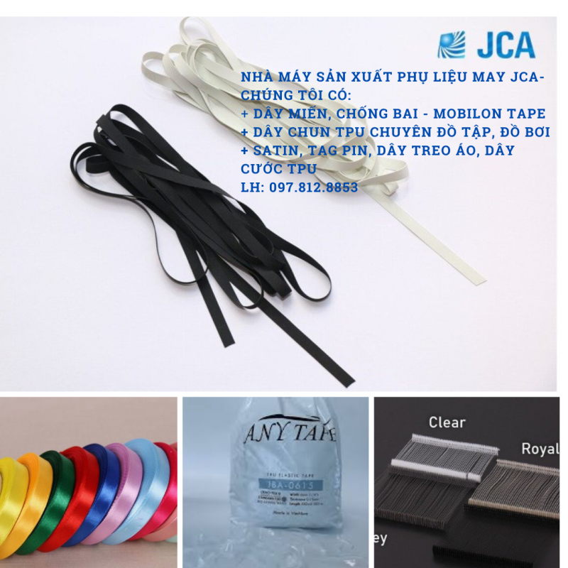 Dây tape chống bai, dây miến, bánh phở, dây đệm vai áo