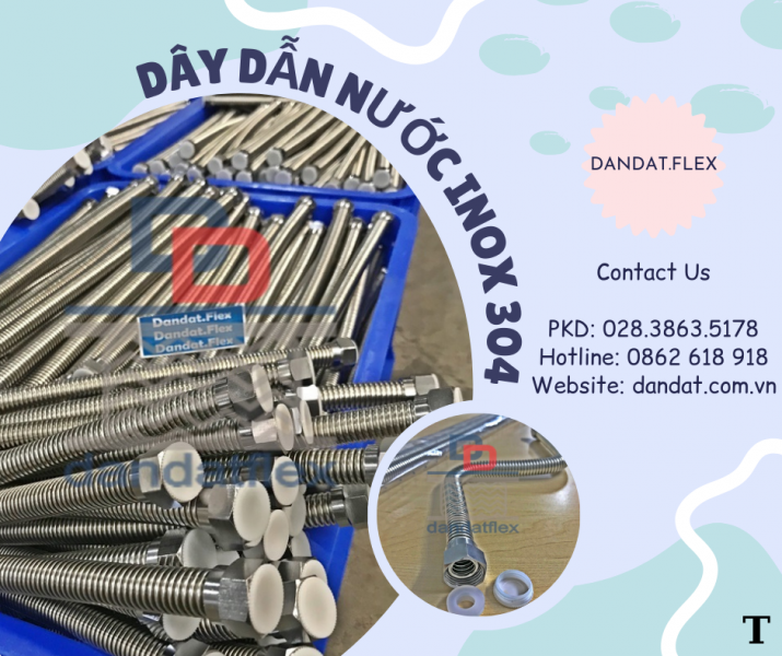 Dây dẫn nước, dây dẫn nước nóng lạnh, ống cấp nước bình nước nóng, dây thoát nước vòi chậu