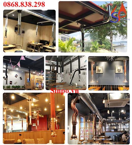 Ống hút khói loại mềm màu đen cho bếp nướng BBQ